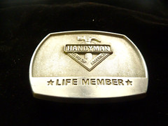 Vintage Handyman Club Of America Life Member Belt Buckle 1996