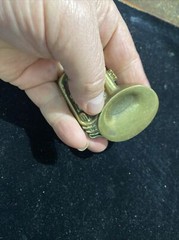 Vintage French Horn 3D Relief SOLID BRASS BELT BUCKLE 1978 BARON BUCKLES