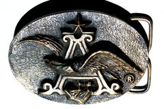 Vintage ANHEUSER BUSCH / BUDWEISER BEER, Metal Belt Buckle