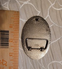 VINTAGE MICHAEL JACKSON KING OF POP CHROME BELT BUCKLE Has Scratches See Pics