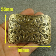 Heavy duty Brass “ Floral ” Belt Buckles For 1.5&Prime; Plate Pin western Buckle Z168