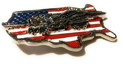 ✖ WESTERN STEER EAGLE American Flag Cowboy Rodeo Style ✖ Belt Buckle Buck ✖ USA