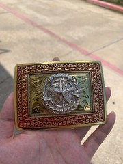 Western Buckle Gold Silver Red Texas Star Cowboy Fit 2 » Hebillas Vaqueras