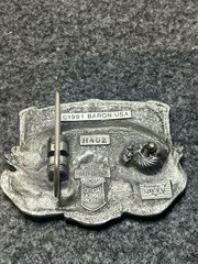 Harley-Davidson Belt Buckle 1991 Baron USA Eagle Flag Motorcycle H402