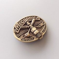 Vintage Bronze Plated Mechanic Trades Tradesman Belt Buckle also Stock in the US