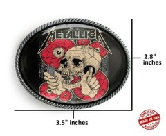 Metallica 80&rsquo;s Heavy Metal Band Handmade Artisan Belt Buckle
