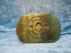 1955 Salem Illinois Fire Dist. Brass Belt Buckle