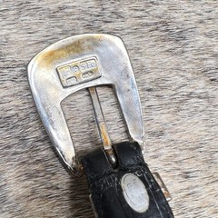 James Reid Sterling Silver Santa Fe Belt Buckle Set