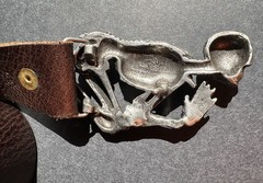 Belt With Skeleton Buckle By Alchemy Gothic
