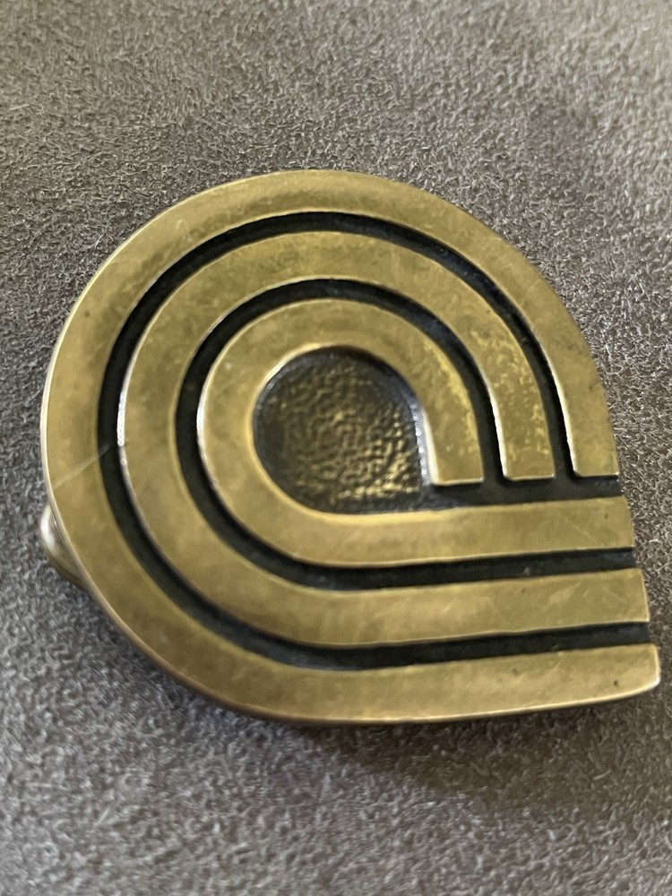 BTS Solid Brass Geometric Gold Clip Belt Buckle for Men Fits 1.5in Belt Width