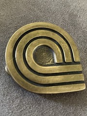 BTS Solid Brass Geometric Gold Clip Belt Buckle for Men Fits 1.5in Belt Width