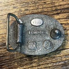 Vintage 1985 USMC Marine Corps EGA Belt Buckle Made in USA 1805 Pewter Green B19