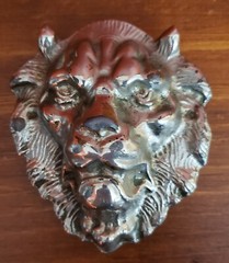 Chrome Plated Lion Head Belt Buckle