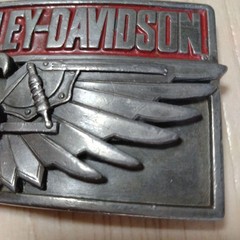 Harley-Davidson Belt Buckle, Vntage Engine Frame Wing Motifs G-88 Harmony 1989