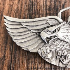 VTG Flying Eagle Belt Buckle Western Cowboy USA Made 1980 Indiana Metal Crafts