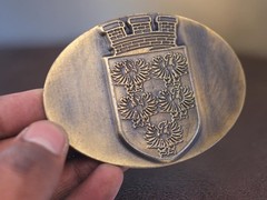 Western Belt Buckle With Handmade Leather Strap| Elk Deer Design – Rodeo Buckle