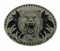 Men Women Belt Buckle Snake Animal Lion Tiger Leopard Metal Black Panther Logo