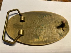 Vintage Automotive Leaping Jaguar Solid Brass Belt Buckle 3&Prime;