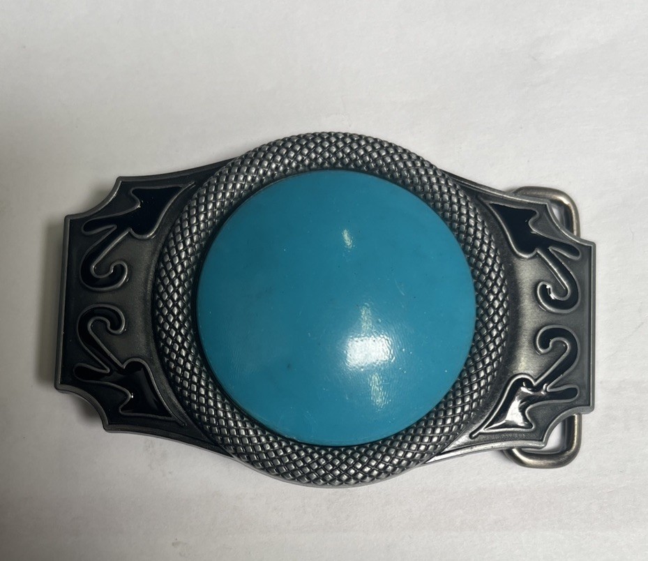 Indian American Style Turquoise Round Belt Buckle Southwest Style