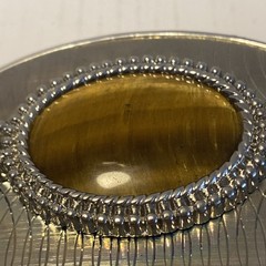 TIGER&rsquo;S EYE GEMSTONE BELT BUCKLE