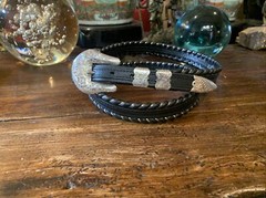 James Reid style XLWage Sterling Silver overlay Belt buckle 43-45-1”🐂✅