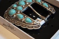 Blazin Roxx Western Chunky Faux Turquoise Stones belt buckle 37931