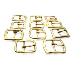 Quality Solid Brass Pin Buckle for Men Women Leathercraft DIY Belt 38/40mm gold