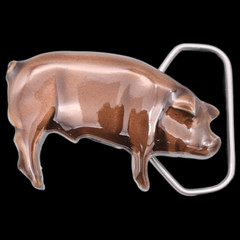 Pig Hog Sow Boar Swine Piggy Zinc Alloy Belt Buckle (New)
