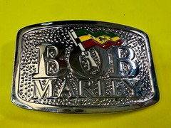 BOB MARLEY Jamaican Singer Rastafarian Flag Music Reggae 2006 Belt Buckle