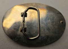 Belt Buckle North American Hunting Club Life Member Eagle Oval Silver Tone