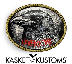 Raven Nevermore Belt Buckle – Handmade Halloween Belt Buckle – 992