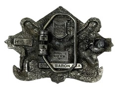 HARLEY DAVIDSON Belt Buckle H-405 1991 Baron USA Live Free Ride Free – AS IS