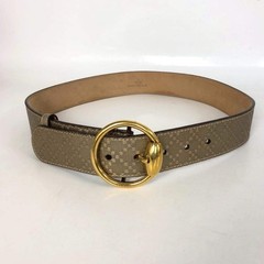 Gucci 270813 Diamante Horsebit Buckle Belt Beige