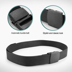 Wild Men&rsquo;S Canvas Belt Metal Plastic Automatic Buckle K8H52286