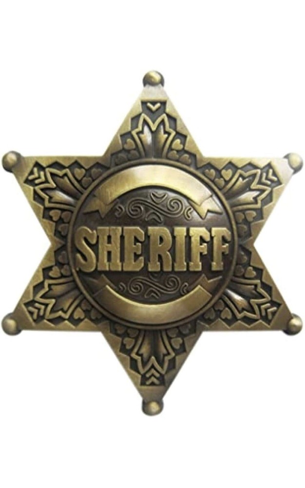 Fashion Men’s Sheriff Badge Metal Star Buckle