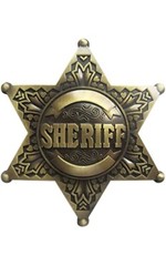 Fashion Men’s Sheriff Badge Metal Star Buckle