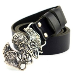 German silver belt buckle Cthulhu, Cthulhu Myths belt buckle, Skull buckle