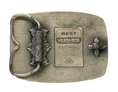 Pewter Belt Buckle Best-Hughes The Best 3.25”x 2.5” Fit Belts Up To 1.75” Wide e