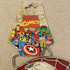 Spider-Man Marvel Comics Belt Buckle Metal Red Silver Superhero