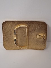 Vintage Oklahoma Opry 1985 Gold Metal Solid Brass Belt Buckle Cowboy Western