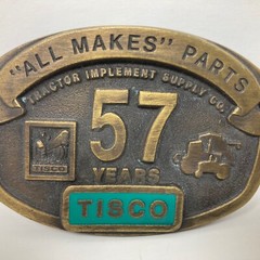 Tisco Spec-Cast Tractor Implement Supply Co 57 Years Limited Edition Belt Buckle