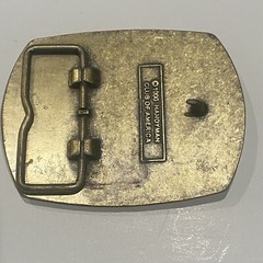 Vtg 90&rsquo;s 1996 Handyman Club Of America Life Member Hammer Logo Belt Buckle Brass