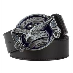 Second Amendment Buckle and Belt Set, Classic American Biker Accessory