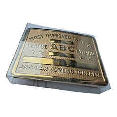Vintage American Bowling Congress Most Improved Average Award Belt Buckle