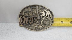 Award Design Medals Belt Buckle Mens Oregon State Seal Solid Brass USA