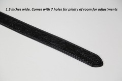 SILKSEA Men&rsquo;s Leather Belt Western Cowboy Large(40&Prime;-44&Prime;), Black