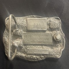 Vintage Solid Brass Firefighters Of America Belt Buckle Limited Made In USA