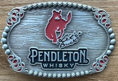 Belt Buckle Pendleton Whisky Let’er Buck Montana Silversmiths Limited Edition 4&Prime;