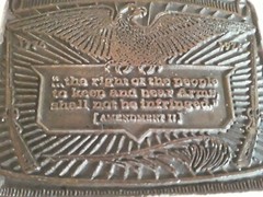 Brass Right To Keep Bear Arms Gun Rights Eagle Belt Buckle 2nd Amendment Frontie