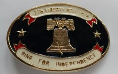 1776 1976 BICENTENNIAL LIBERTY BELL RING FOR INDEPENDENCE PATRIOTIC BELT BUCKLE